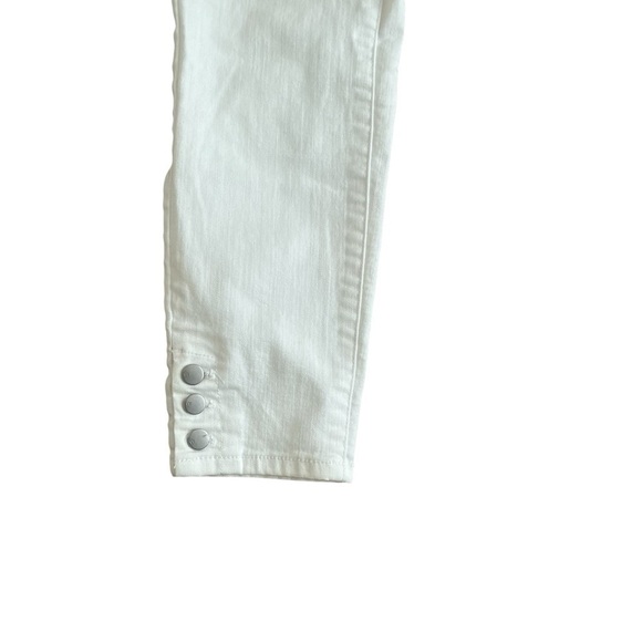 Westport signature fit ankle denim jeans white pockets buttons detail Women 10 P - Picture 2 of 13